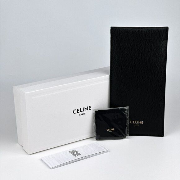 NEW Celine CL40017F 57E Transparent Peach Brown Round Women Sunglasses CL 40017F - Picture 12 of 13